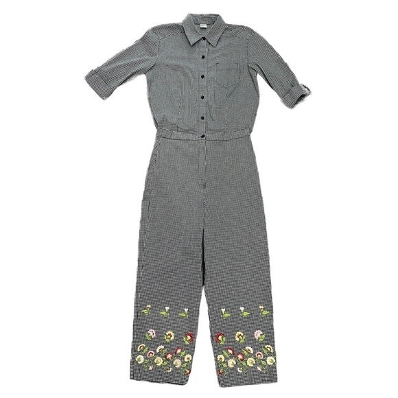 VINTAGE Larry Levine Sport Stretch matching pant suit - blouse / pants sz 8 - Picture 9 of 12